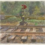 <span>Railroad Signal</span><br/>1997, watercolor, 14 x 14 in.