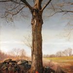 <span>Trees on a Line #58, Winter</span><br/>2013, oil on panel, 32 x 24 in.