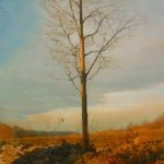 <span>Trees on a Line #53, Spring</span><br/>2008, oil on panel, 32 x 24 in.