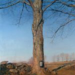 <span>Trees on a Line #58, Winter</span><br/>2006, oil on panel, 32 x 24 in.
