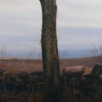 <span>Trees on a Line #22, Winter</span><br/>2005, oil on panel, 32 x 24 in.