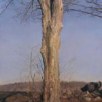 <span>Trees on a Line #32, Winter</span><br/>2005, oil on panel, 32 x 24 in.
