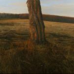 <span>Trees on a Line #100, Spring</span><br/>2005, oil on panel, 32 x 24 in.