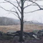 <span>Trees on a Line #144, Winter</span><br/>2004, oil on paper, 32 x 22 in.